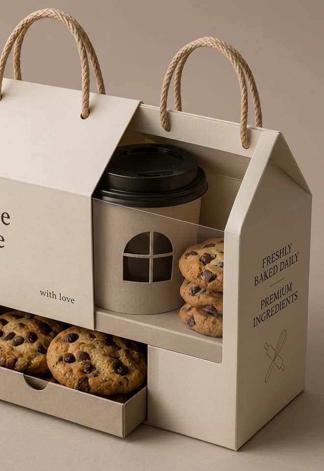 House-shaped cookie gift bag