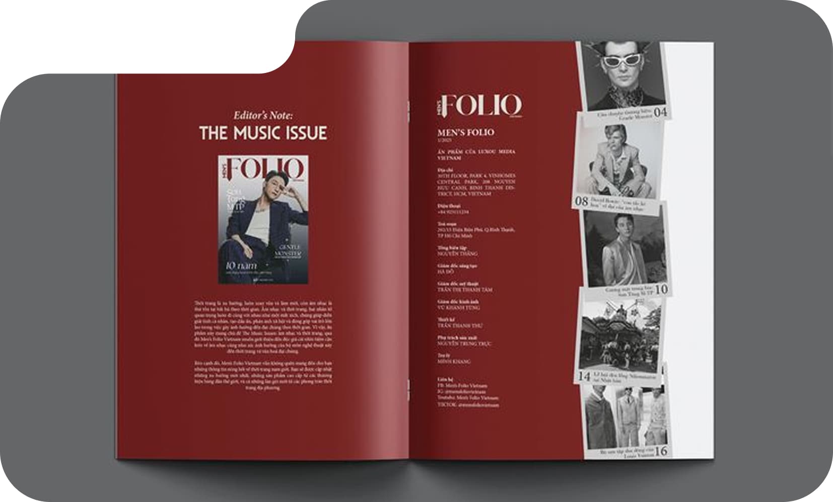 Fine luxury foiled editorial spreads